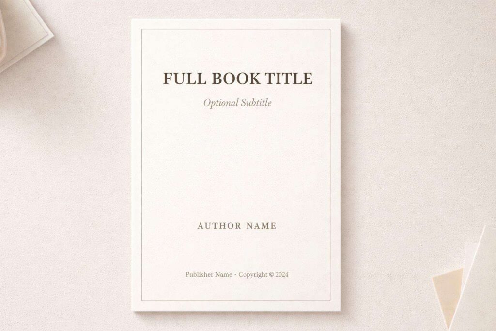 Title page design minimalist blue 16