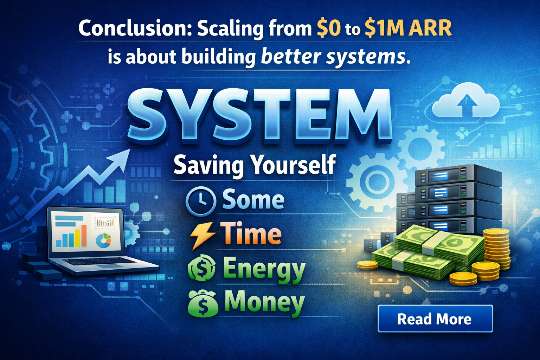 Conclusion depicting Scaling from $0 to $1M ARR