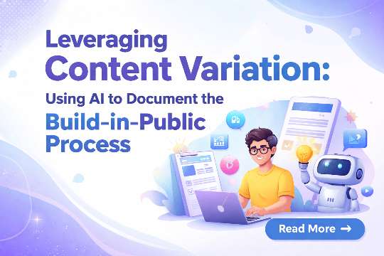 Leveraging Content Variation Using AI to Document the Build in Public Process
