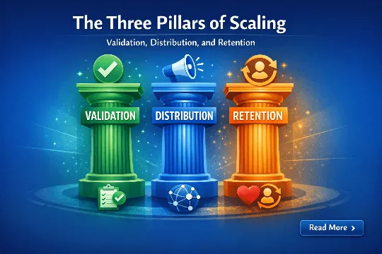 The Three Pillars of Scaling Validation, Distribution, and Retention